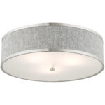 60425-91 3 Light Brushed Nickel Semi Flush-Lighting LumensSemi Flush