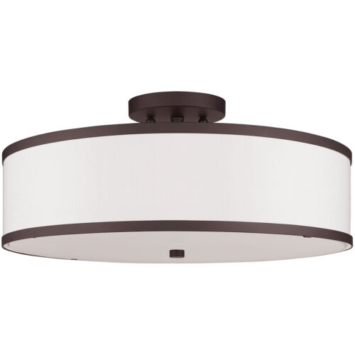 3 Light Bronze Ceiling Light fixture with Steel base material-Lighting LumensFlush Mount Ceiling Lights