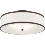 3 Light Bronze Ceiling Light fixture with Steel base material-Lighting LumensFlush Mount Ceiling Lights