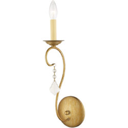 4.75 inch 1 Light Antique Gold Leaf Wall Sconce with Steel base material-Lighting LumensWall Sconces