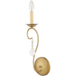 4.75 inch 1 Light Antique Gold Leaf Wall Sconce with Steel base material-Lighting LumensWall Sconces