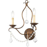 12 inch 2 Light Verona Bronze Wall Sconce with Steel base material-Lighting LumensWall Sconces