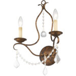 12 inch 2 Light Verona Bronze Wall Sconce with Steel base material-Lighting LumensWall Sconces