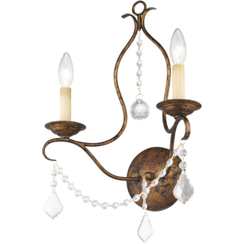 12 inch 2 Light Verona Bronze Wall Sconce with Steel base material-Lighting LumensWall Sconces