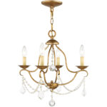 4 Light AGL Mini Chandelier with Steel base material-Lighting LumensChandeliers