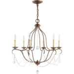 6 Light Verona Bronze Chandelier with Steel base material-Lighting LumensChandeliers