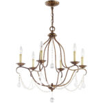 6 Light Verona Bronze Chandelier with Steel base material-Lighting LumensChandeliers