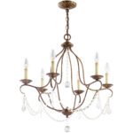 6 Light Verona Bronze Chandelier with Steel base material-Lighting LumensChandeliers