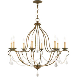 8 Light Verona Bronze Chandelier with Steel base material-Lighting LumensChandeliers