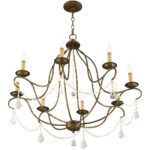 8 Light Verona Bronze Chandelier with Steel base material-Lighting LumensChandeliers