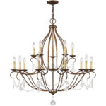 15 Light Verona Bronze Chandelier with Steel base material-Lighting LumensChandeliers