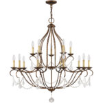 15 Light Verona Bronze Chandelier with Steel base material-Lighting LumensChandeliers