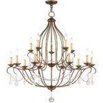 15 Light Verona Bronze Chandelier with Steel base material-Lighting LumensChandeliers