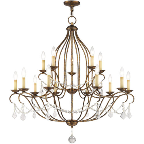 15 Light Verona Bronze Chandelier with Steel base material-Lighting LumensChandeliers