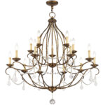 15 Light Verona Bronze Chandelier with Steel base material-Lighting LumensChandeliers