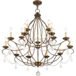 15 Light Verona Bronze Chandelier with Steel base material-Lighting LumensChandeliers