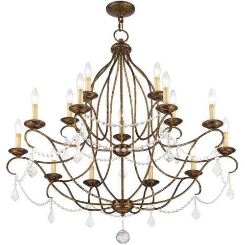 15 Light Verona Bronze Chandelier with Steel base material-Lighting LumensChandeliers