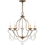 5 Light Verona Bronze Chandelier with Steel base material-Lighting LumensChandeliers