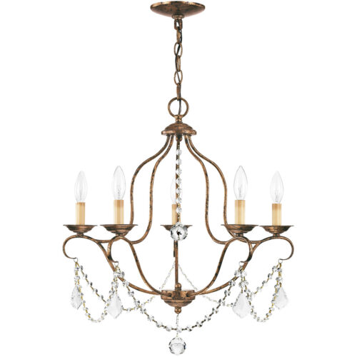 5 Light Verona Bronze Chandelier with Steel base material-Lighting LumensChandeliers