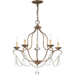 5 Light Verona Bronze Chandelier with Steel base material-Lighting LumensChandeliers