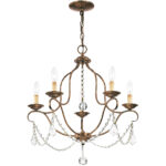 5 Light Verona Bronze Chandelier with Steel base material-Lighting LumensChandeliers