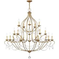 12 Light Antique Gold Leaf Chandelier with Steel base material-Lighting LumensChandeliers