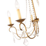 5 Light Antique Gold Leaf Chandelier with Steel base material-Lighting LumensChandeliers