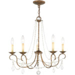 5 Light Verona Bronze Chandelier with Steel base material-Lighting LumensChandeliers