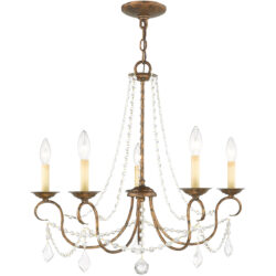 5 Light Verona Bronze Chandelier with Steel base material-Lighting LumensChandeliers