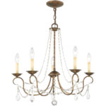 5 Light Verona Bronze Chandelier with Steel base material-Lighting LumensChandeliers