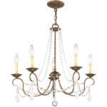 5 Light Verona Bronze Chandelier with Steel base material-Lighting LumensChandeliers