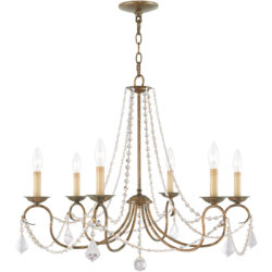 6 Light Verona Bronze Chandelier with Steel base material-Lighting LumensChandeliers