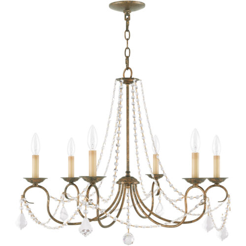 6 Light Verona Bronze Chandelier with Steel base material-Lighting LumensChandeliers