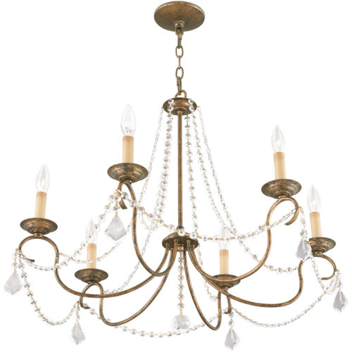 6 Light Verona Bronze Chandelier with Steel base material-Lighting LumensChandeliers