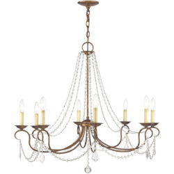 8 Light Verona Bronze Chandelier with Steel base material-Lighting LumensChandeliers