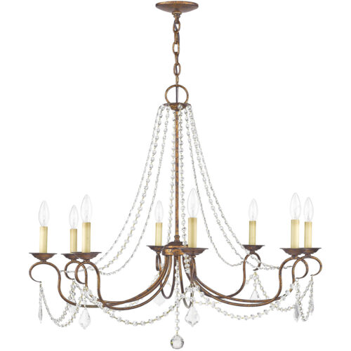 8 Light Verona Bronze Chandelier with Steel base material-Lighting LumensChandeliers