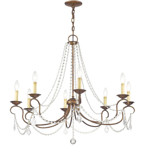 8 Light Verona Bronze Chandelier with Steel base material-Lighting LumensChandeliers