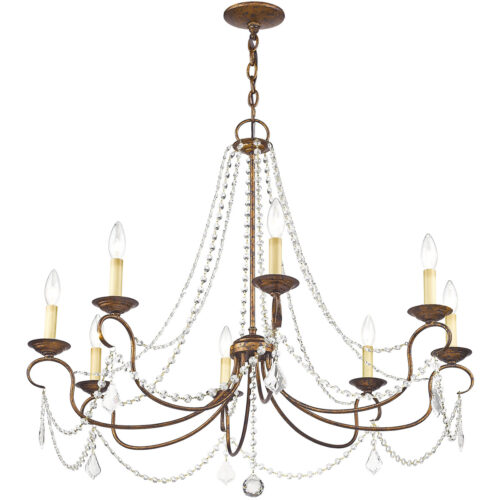 8 Light Verona Bronze Chandelier with Steel base material-Lighting LumensChandeliers