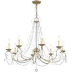 8 Light Antique Silver Leaf Chandelier with Steel base material-Lighting LumensChandeliers