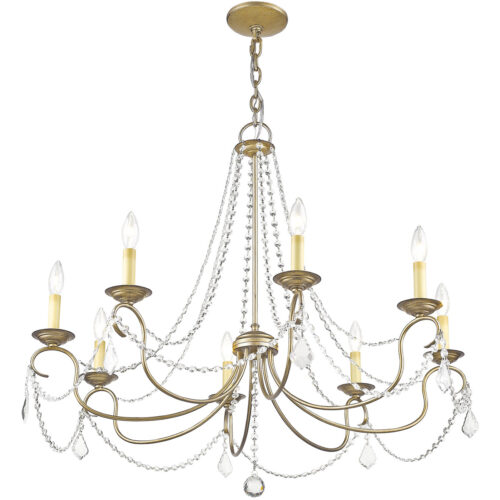 8 Light Antique Silver Leaf Chandelier with Steel base material-Lighting LumensChandeliers