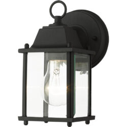 7506-14 1 Light Textured Black Outdoor Wall Lantern-Lighting LumensLantern