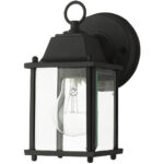 7506-14 1 Light Textured Black Outdoor Wall Lantern-Lighting LumensLantern