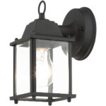 7506-14 1 Light Textured Black Outdoor Wall Lantern-Lighting LumensLantern