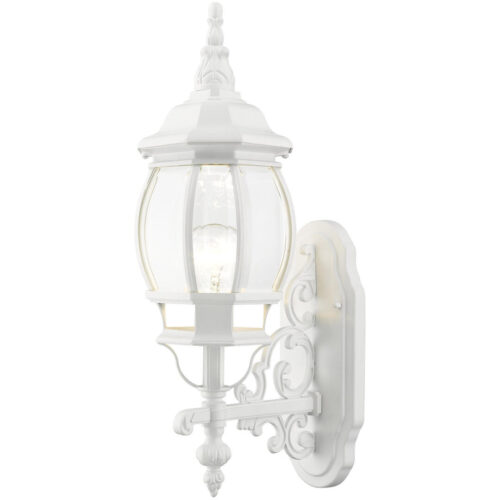 7520-13 1 Light Textured White Outdoor Wall Lantern-Lighting LumensLantern