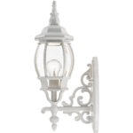 7520-13 1 Light Textured White Outdoor Wall Lantern-Lighting LumensLantern