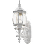 7520-13 1 Light Textured White Outdoor Wall Lantern-Lighting LumensLantern