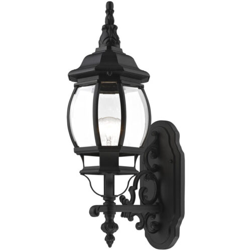 7520-14 1 Light Textured Black Outdoor Wall Lantern-Lighting LumensLantern