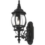 7520-14 1 Light Textured Black Outdoor Wall Lantern-Lighting LumensLantern