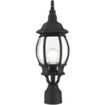 7522-14 1 Light Textured Black Outdoor Post Top Lantern-Lighting LumensLantern