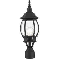 7522-14 1 Light Textured Black Outdoor Post Top Lantern-Lighting LumensLantern